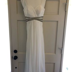 Long white formal gown